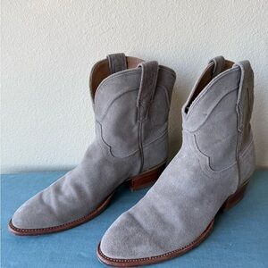 Tecovas “The Lucy” gray suede ankle western boot sz 9.5